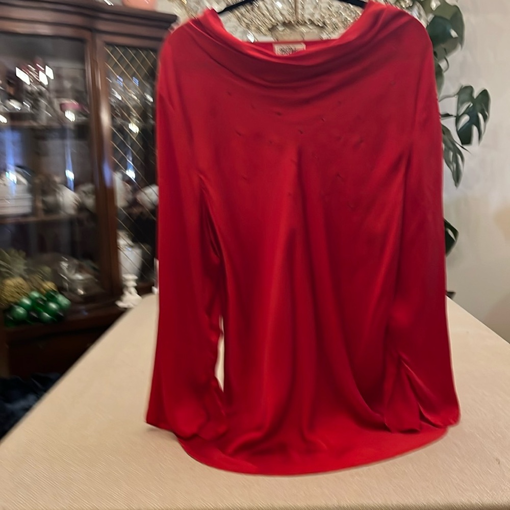 Bob Mackie Vibrant Red Blouse